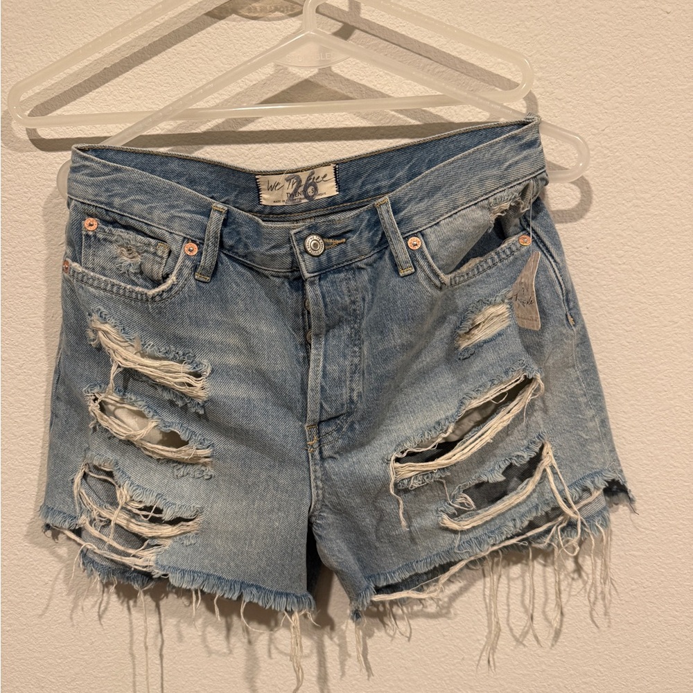 Free People we the free Distressed Denim Women Shorts